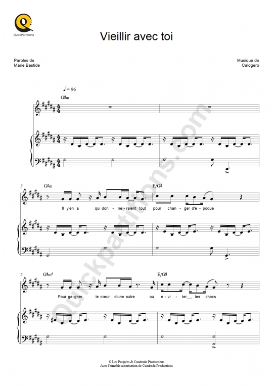 Florent Pagny Sheet Music to download and print