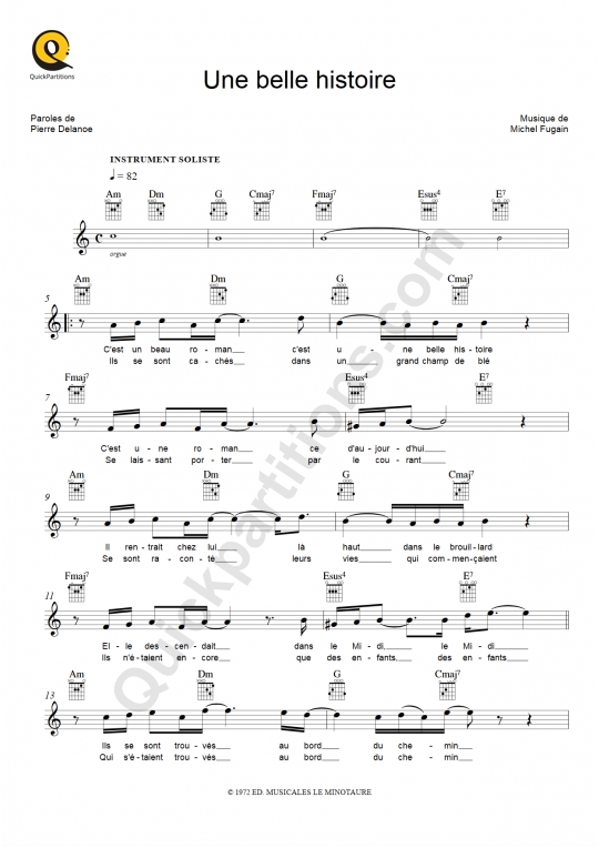 Télécharger partitions de Michel Fugain (partitions musicales à imprimer)