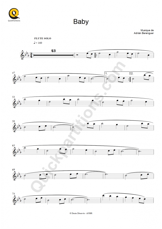 Baby Flute Sheet Music Berenguer Adrián (Digital Sheet Music)