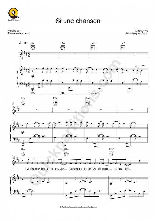 Partitions à télécharger de Florent Pagny chez Quickpartitions