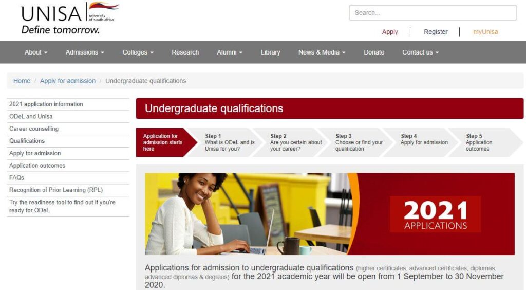UNISA Application Tool How to Use My UNISA Application Tool