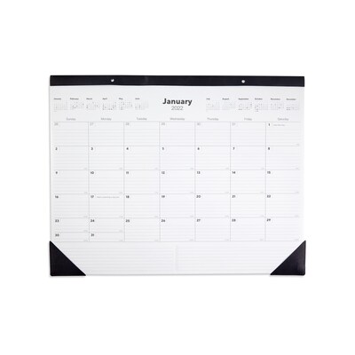 2022 Tru Red™ 17" X 22" Desk Pad Calendar, Black/White (Tr12951-22) |  Quill.com