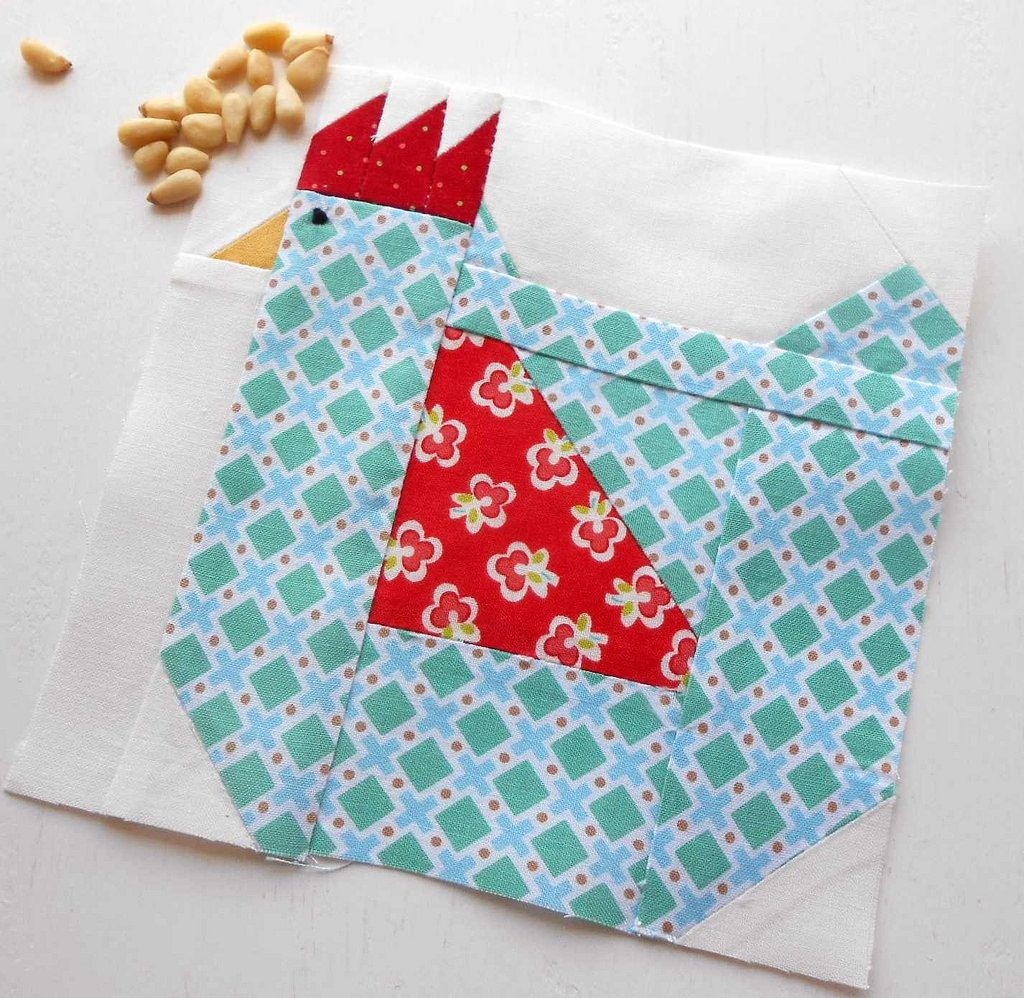 Hen Quilt Block Pattern