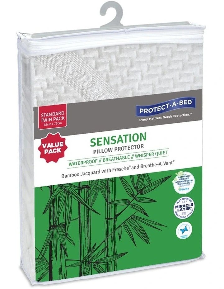 ProtectABed Sensation Bamboo Jacquard Waterproof Pillow Protector