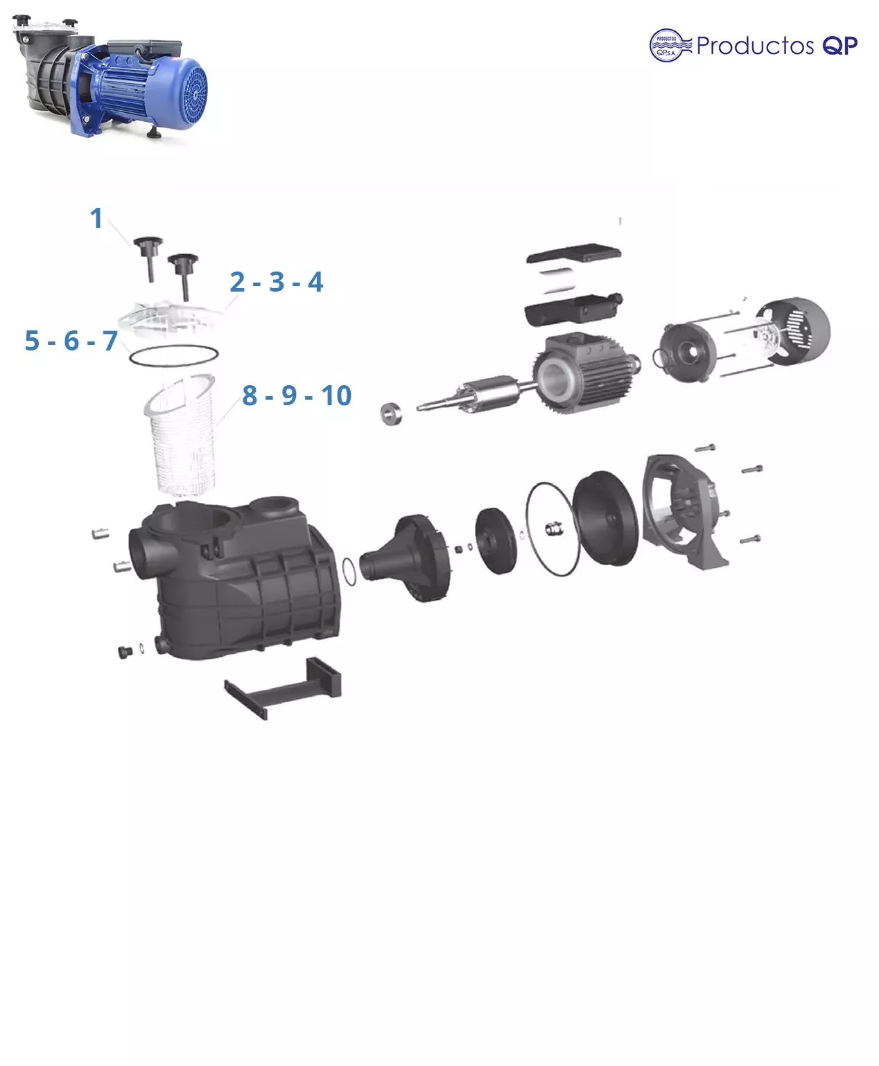 QP Bravia pump spare parts