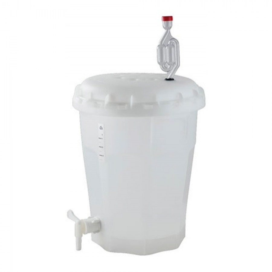 2.5 Gallon Plastic Fermenter with Screw Top Lid, Spigot and
