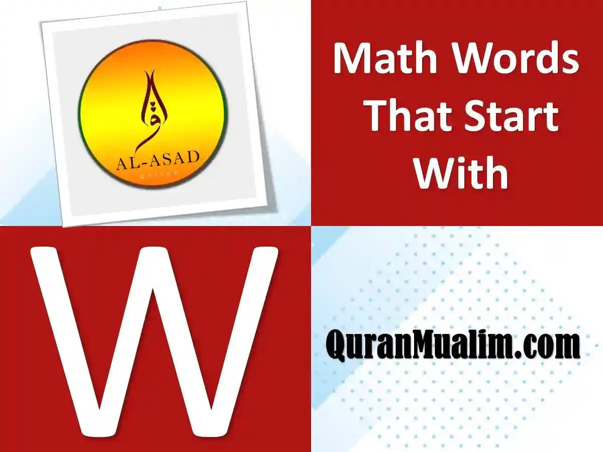 Math Words That Start With W - Quran Mualim