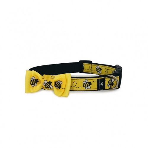 Soapy Moose Bees Dog Collar Medium