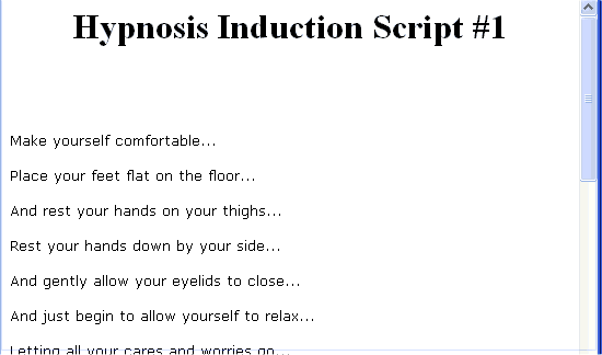 Hypnosis Induction Scripts Free Download 3 complete hypnosis induction