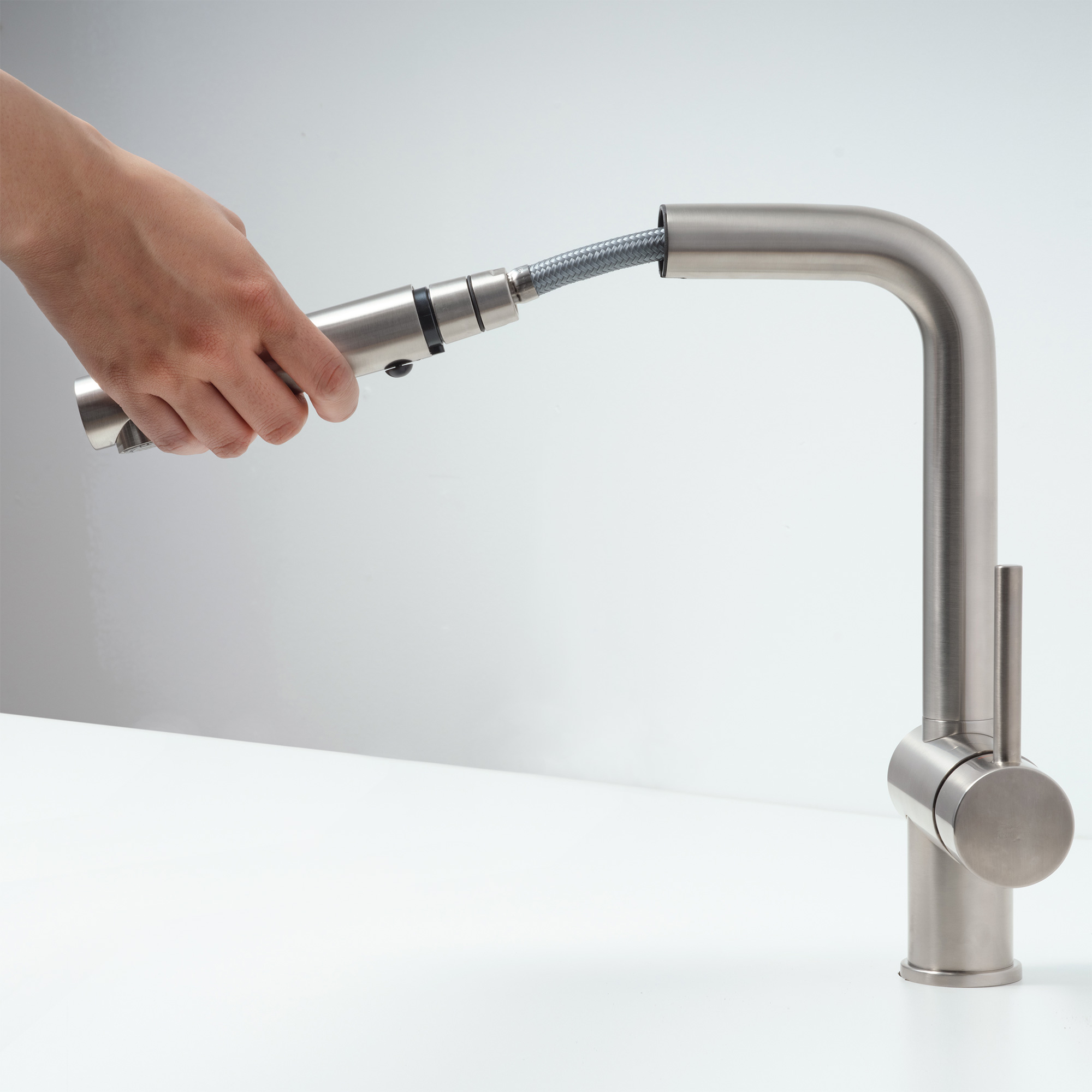 ハンドホース水栓 アングル混合栓 シャワー切替 サテン KBTP00605G141 キッチン水栓 キッチン toolbox