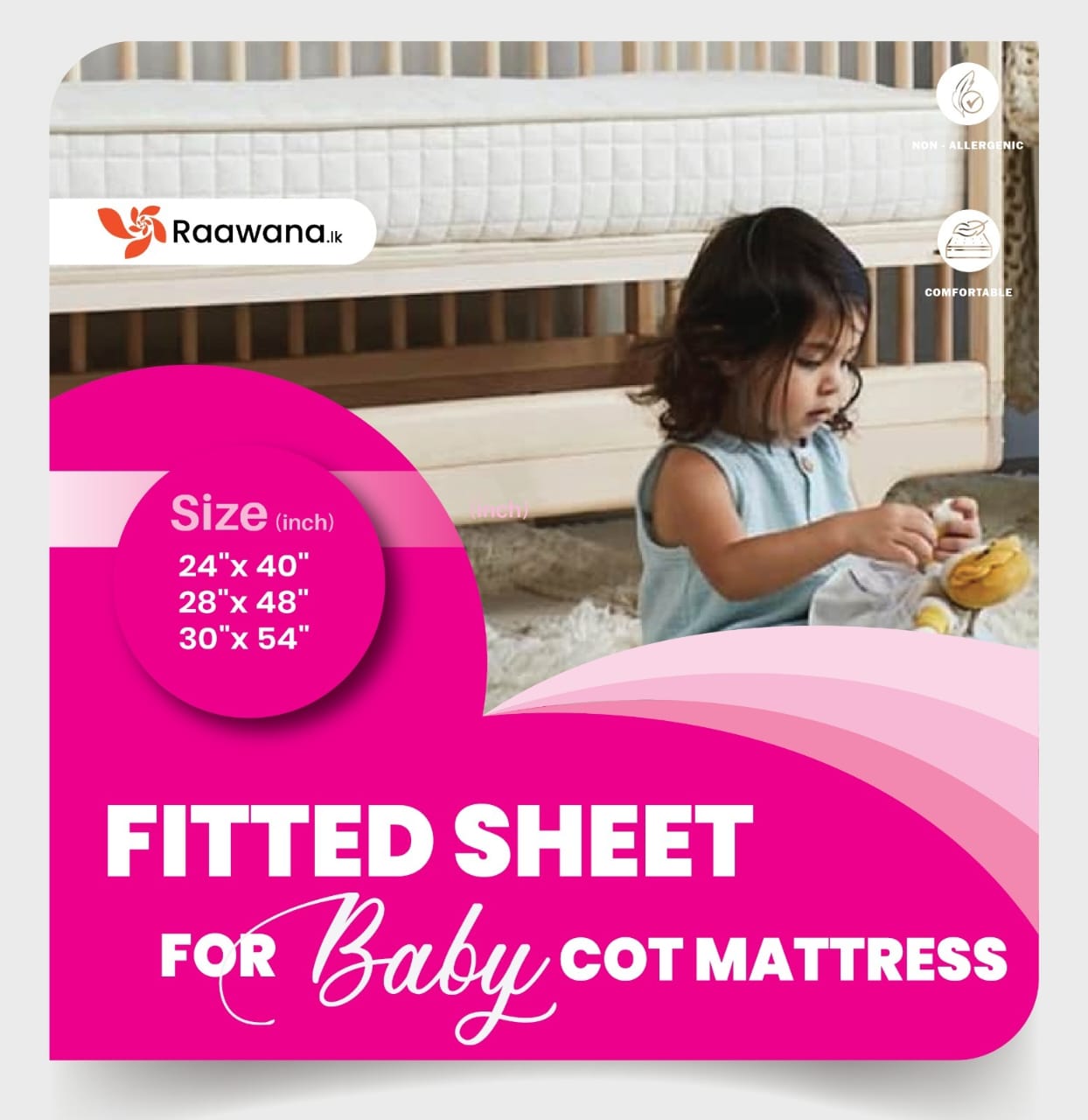 Baby Fitted Sheet Raawana