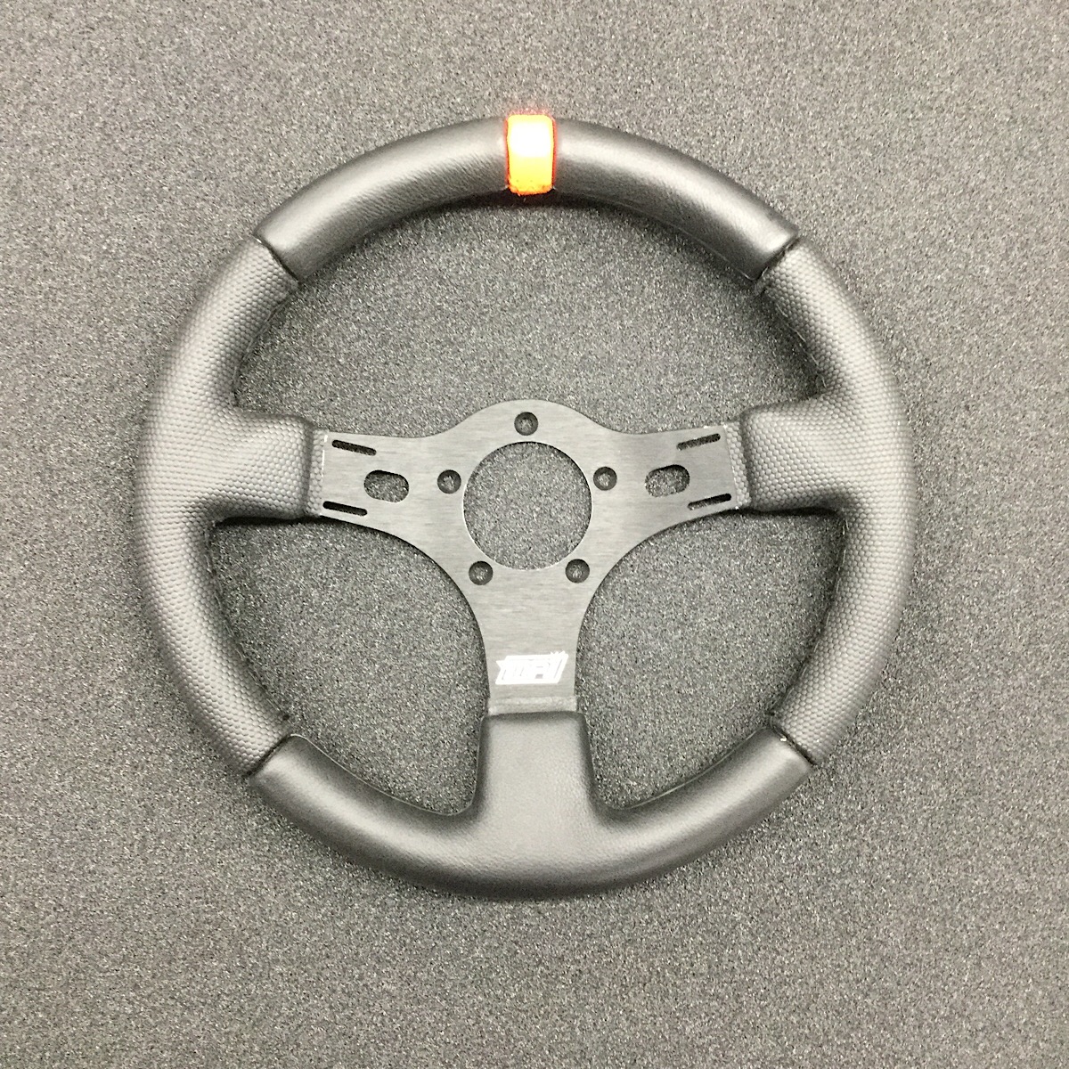 MPI 13 Leather Wheel Black w/ Orange Centering Stripe [MPIDRGR513