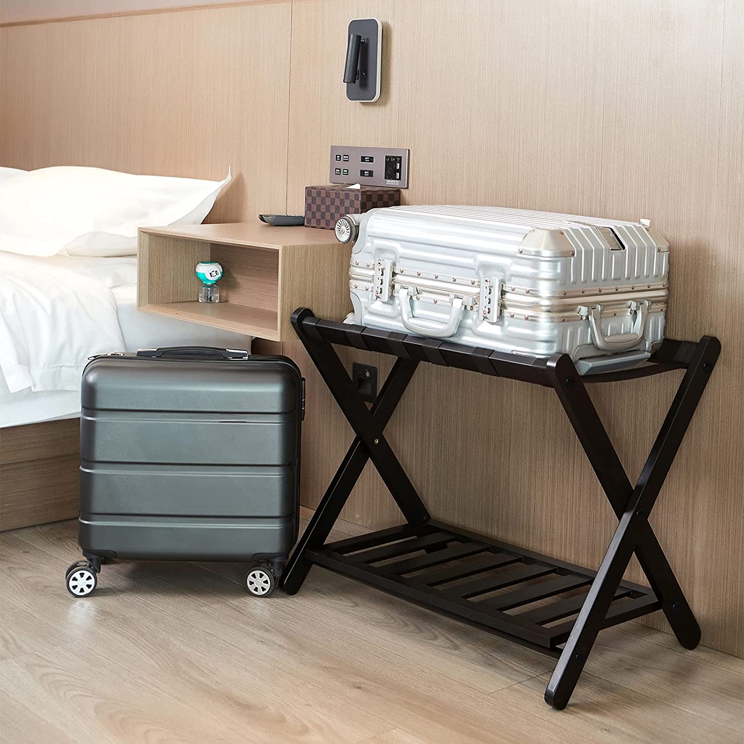 5 Best Luggage Rack for Guest Bedrooms with Suitcase & Shoe Self 2022