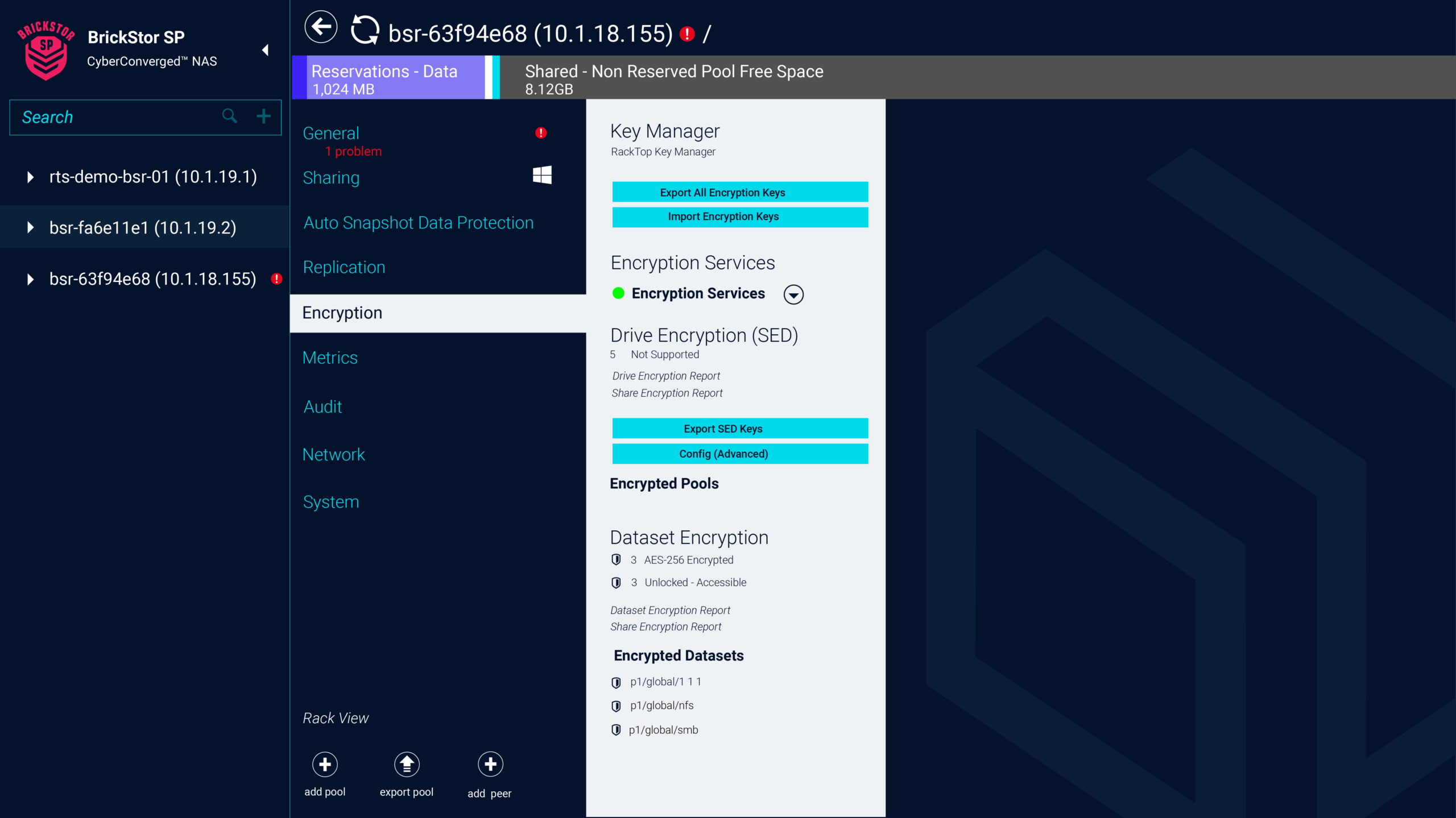 Key_Manager_WHOLE01 RackTop BrickStor Security Platform