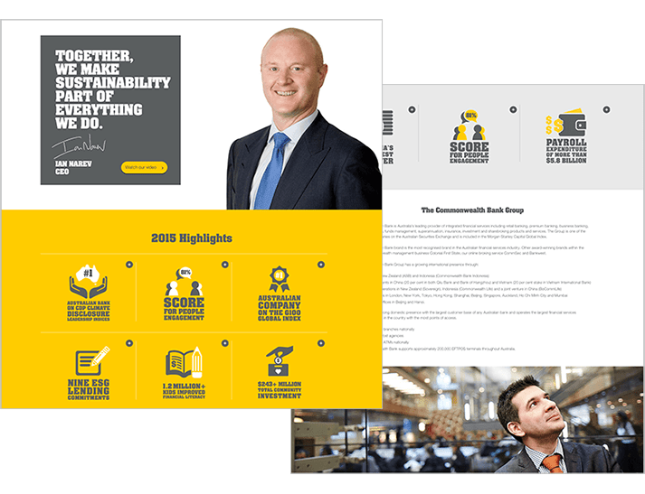 CBA Sustainability Microsite 2015 RADAR Advertising Agency Sydney