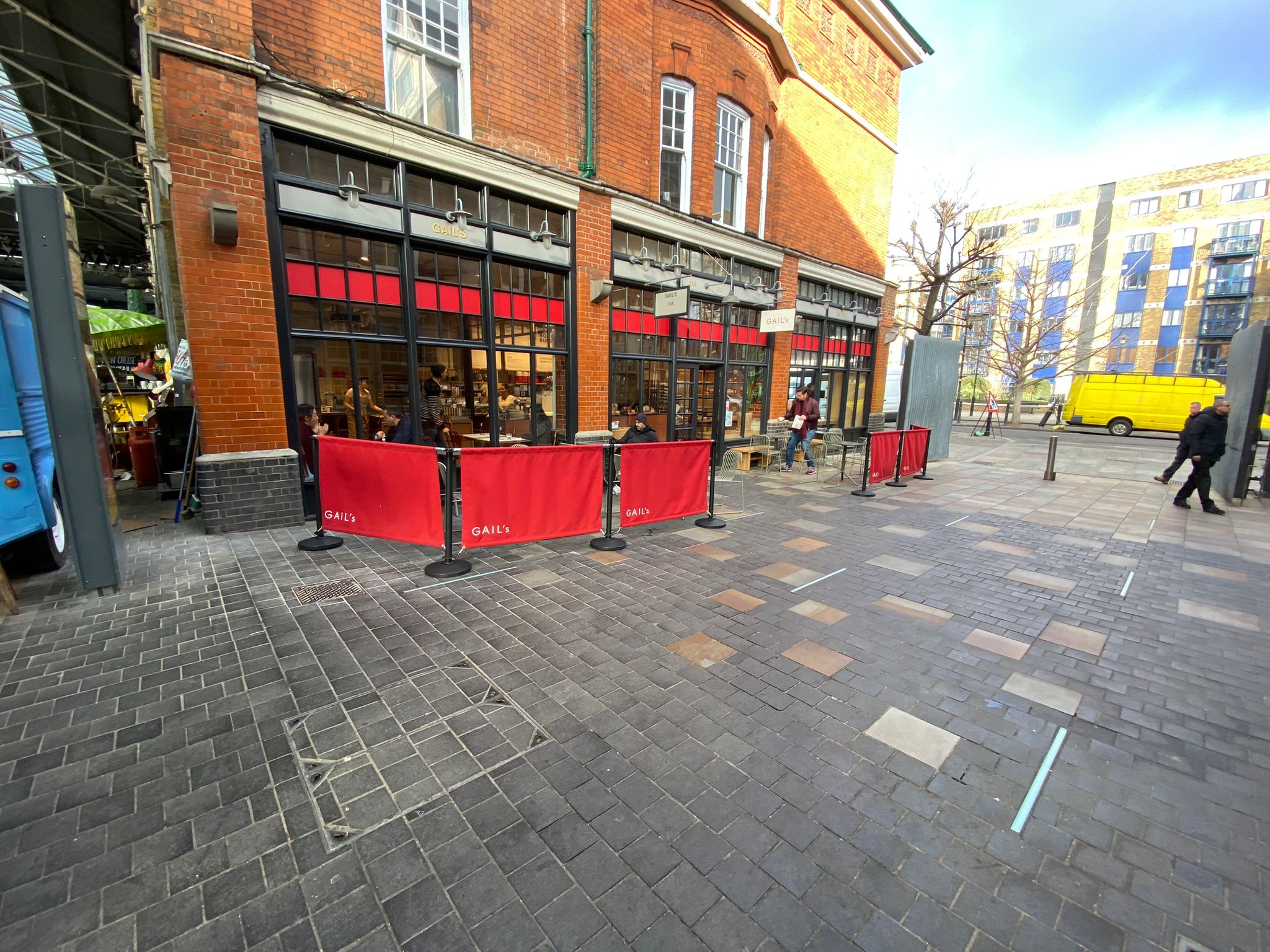 Cafe Barriers Spitalfields Market Radiant Blinds Ltd
