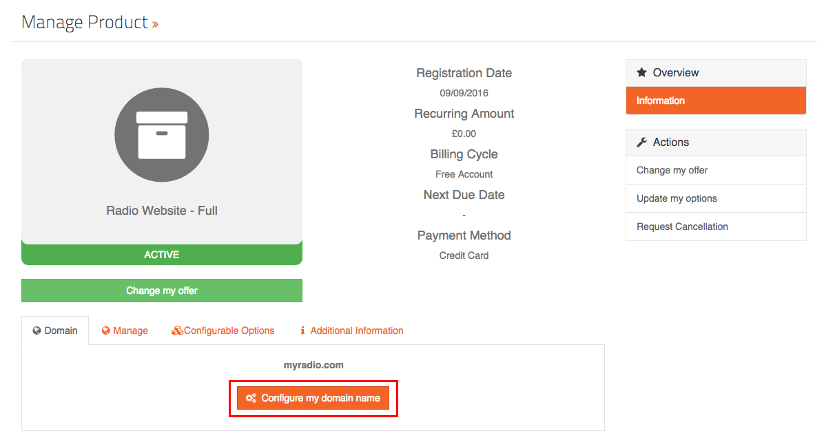 Link my domain name At Gandi RadioKing Help Center