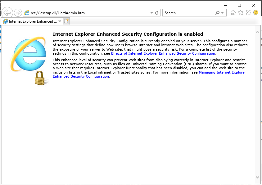 How to Disable Explorer Enhanced Security Configuration in