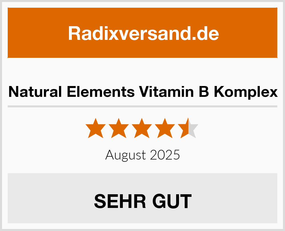 Natural Elements Vitamin B Komplex Lebensmittel Test 2024