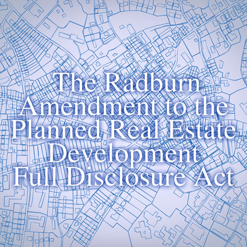 The Radburn Regulations