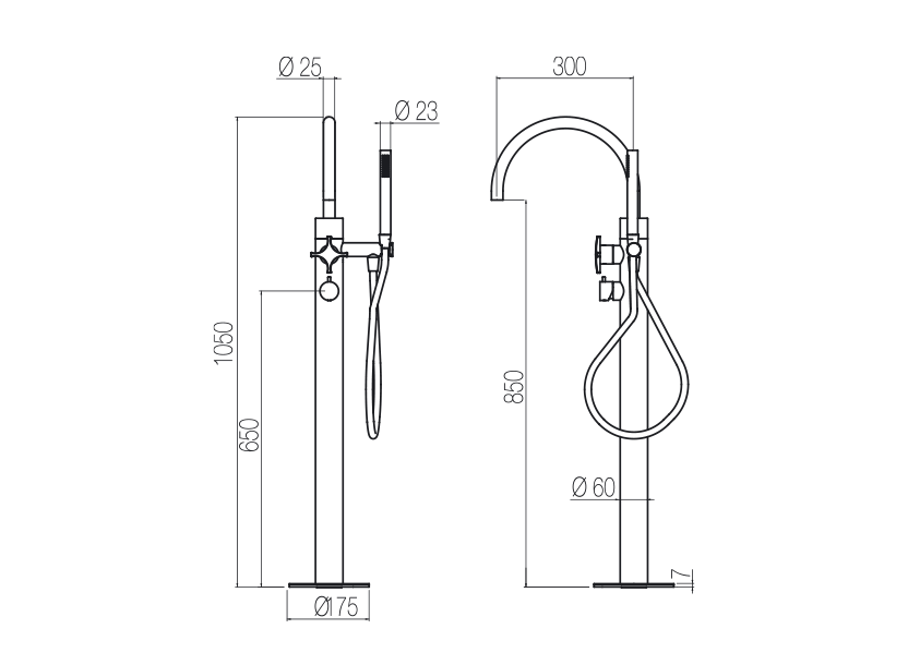 Freestanding bath mixer Products Radomonte