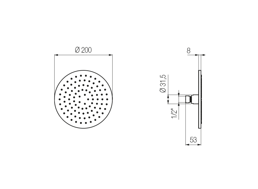 Dex shower head Products Radomonte