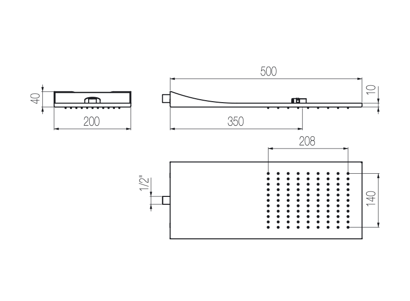Rectangular shower heads Products Radomonte