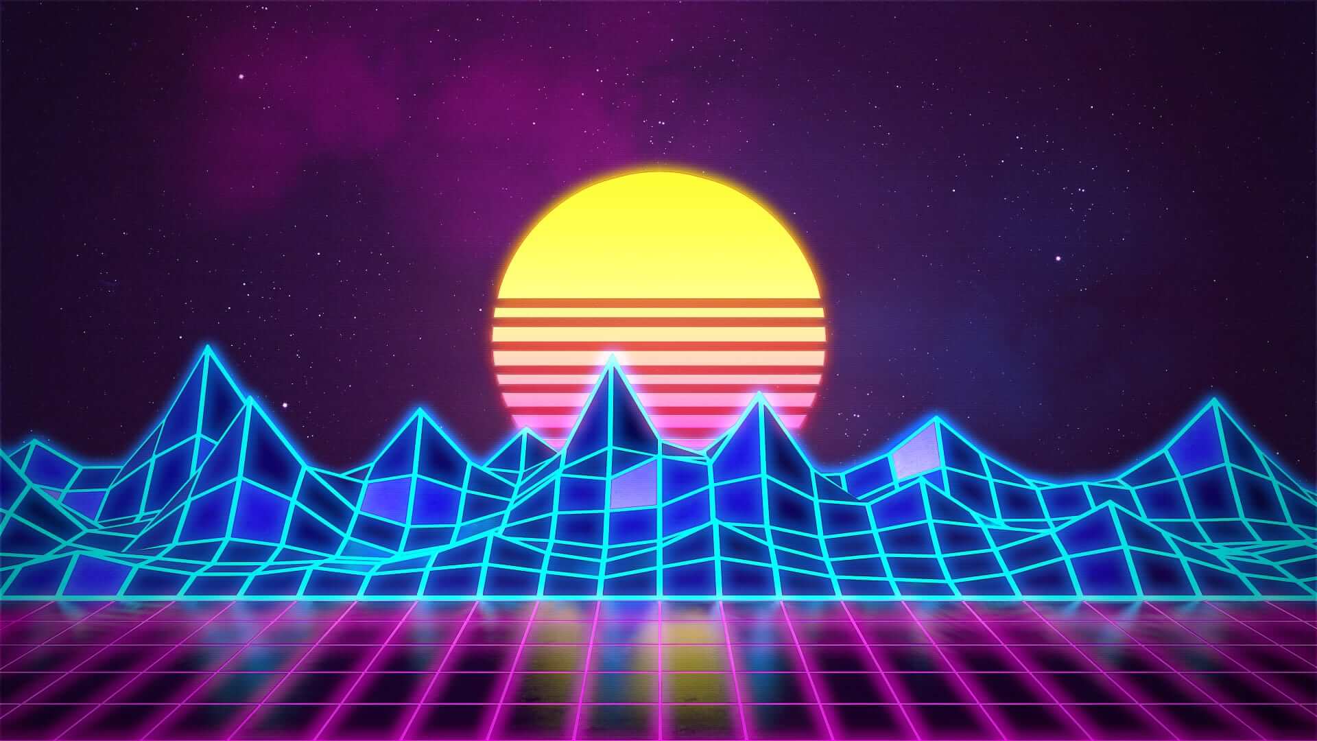 Synthwave Neon 80's Background Rafaël De Jongh Web Developer
