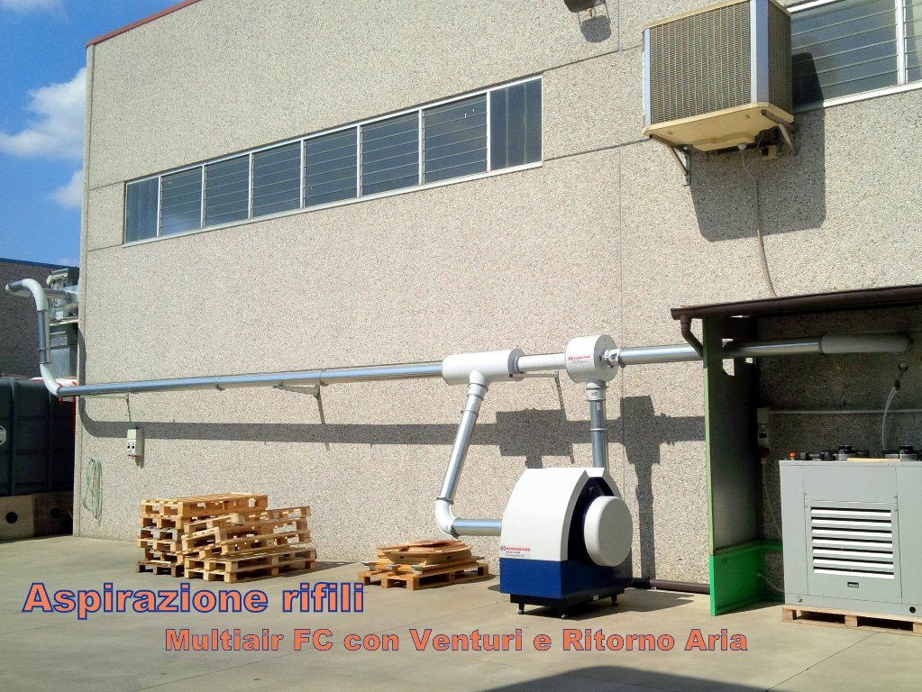 Aspirazione rifili e materiali con Inline Venturi di Kongskilde