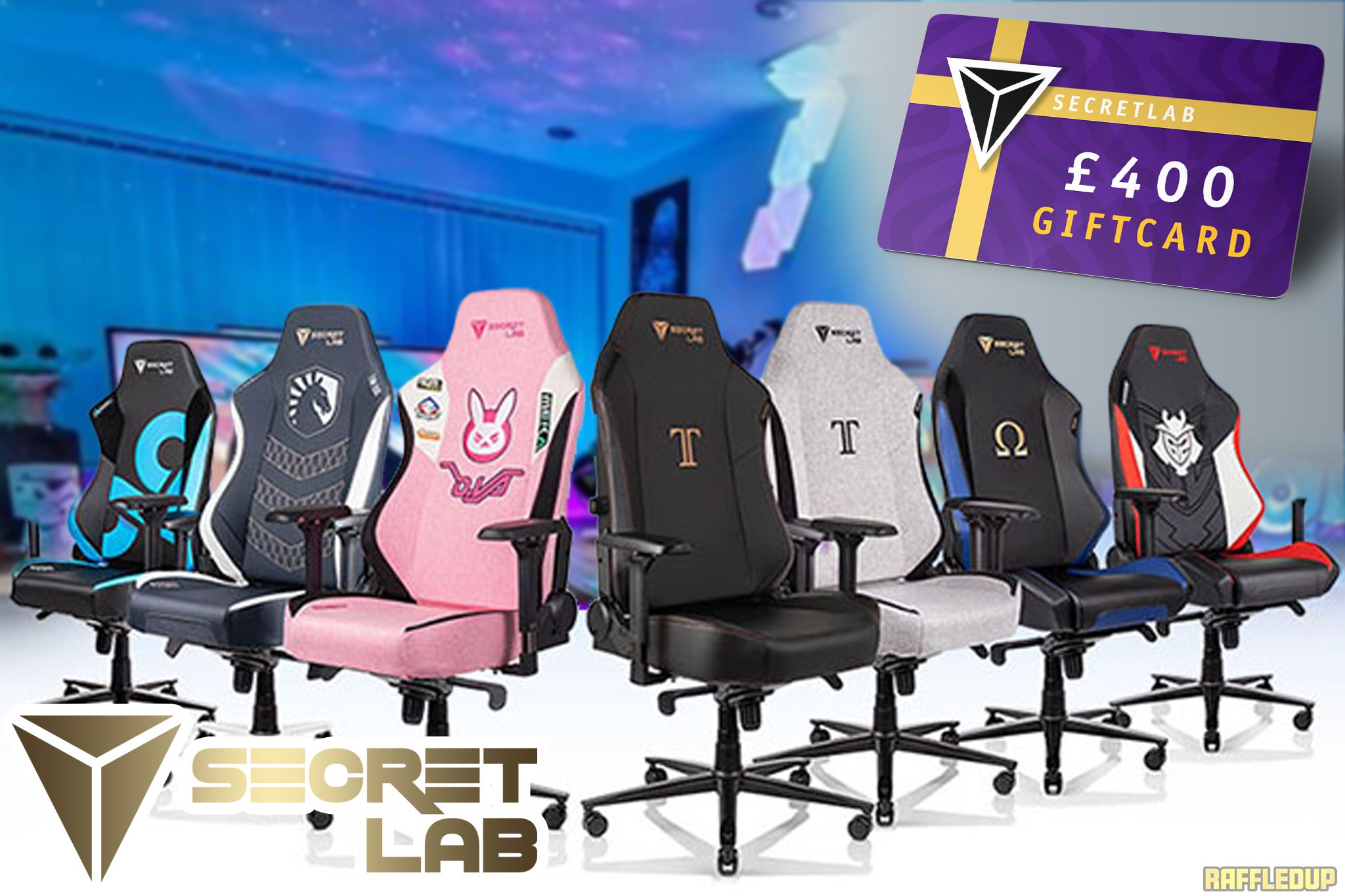 £400 SECRETLAB VOUCHER! RaffledUp