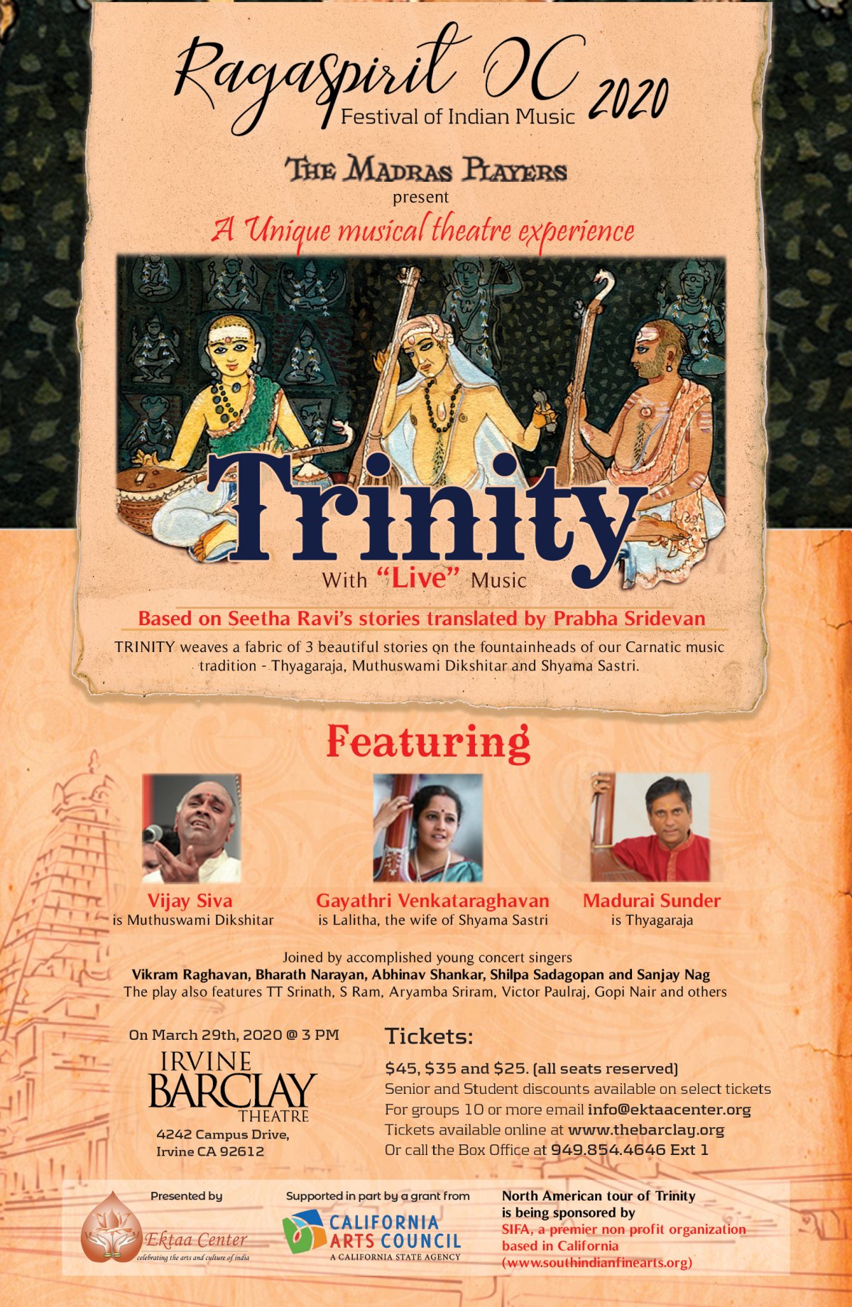 Raga Spirit 2020 A festival of Indian Music Schedule for 29 Mar