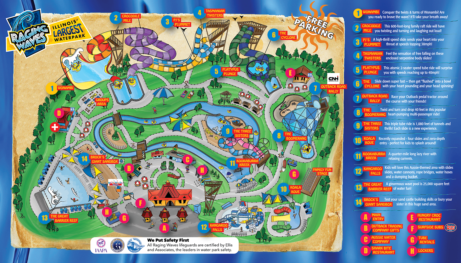 Sandcastle Water Park Map