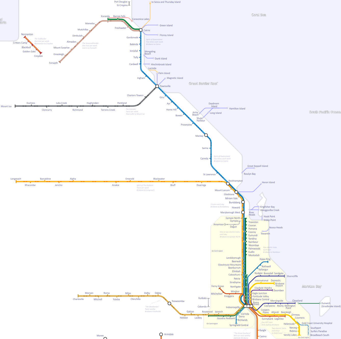 Queensland Railway Map