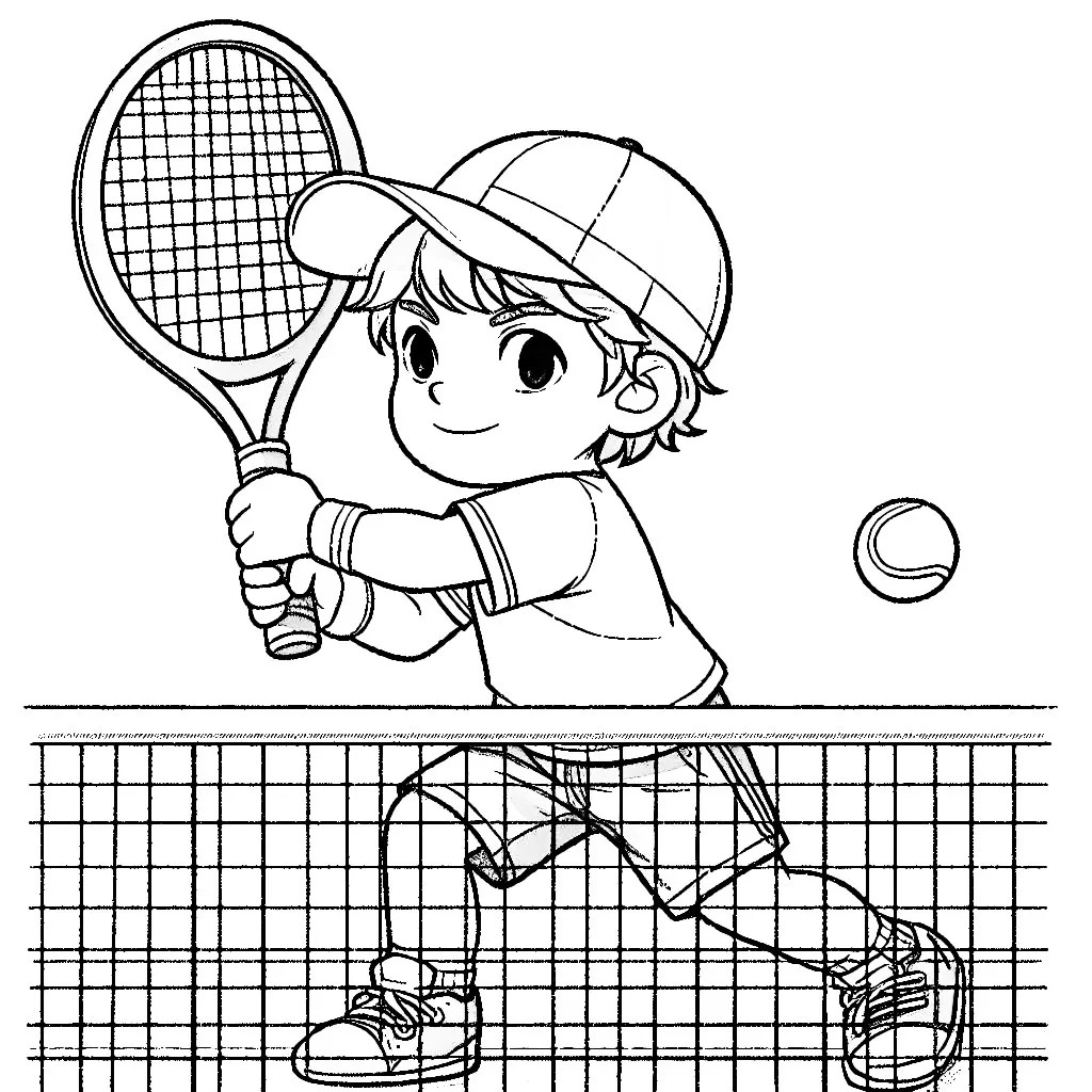 Tennis Coloring Pages