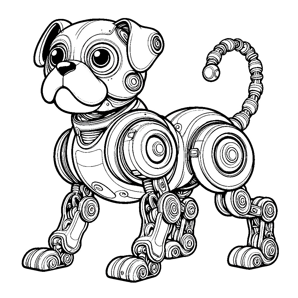 Robot Dog ???????? Coloring Page