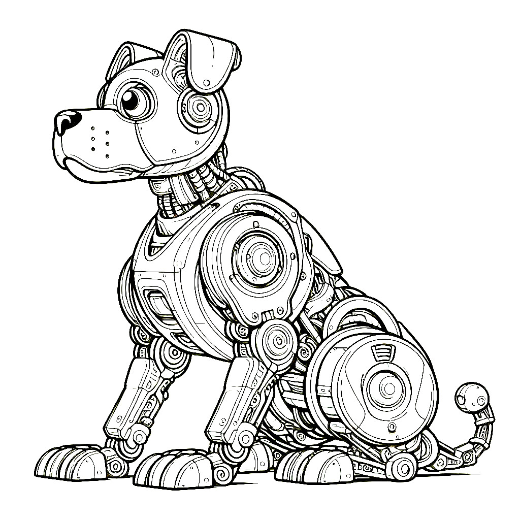 Robot Dog ???????? Coloring Page