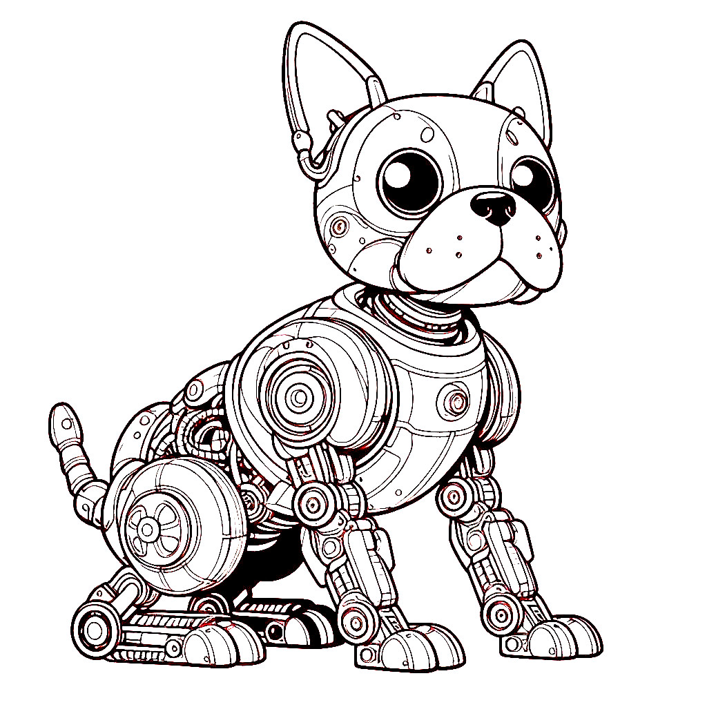 Robot Dog ???????? Coloring Page