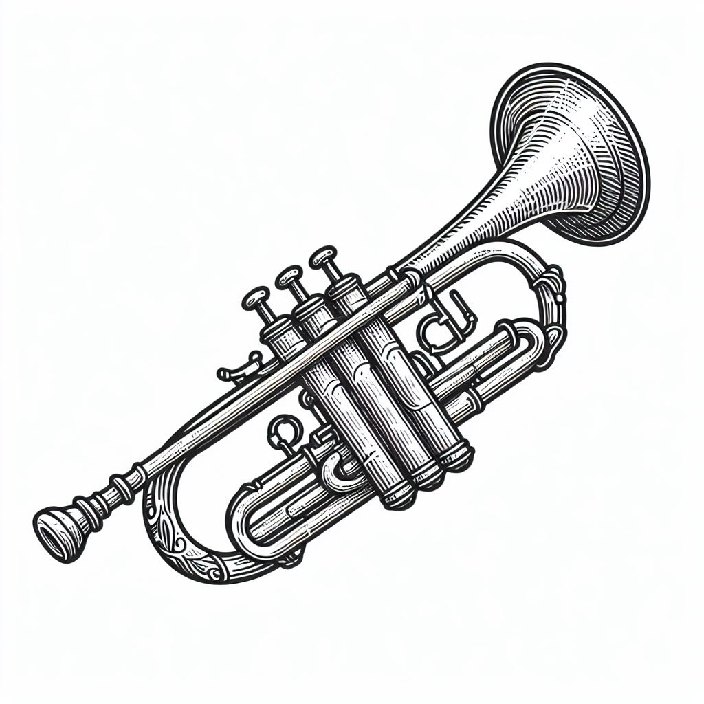 Trumpet 🎺 Coloring Page