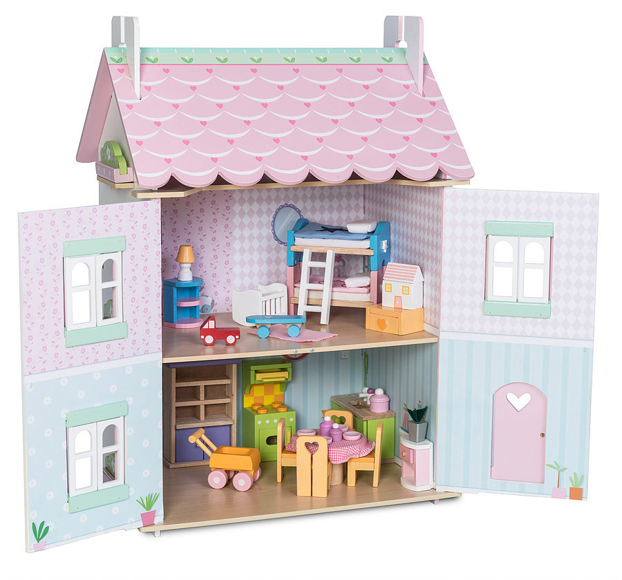 Le Toy Van Sweetheart Cottage Wooden Toy Dolls House Wooden Dollhouse