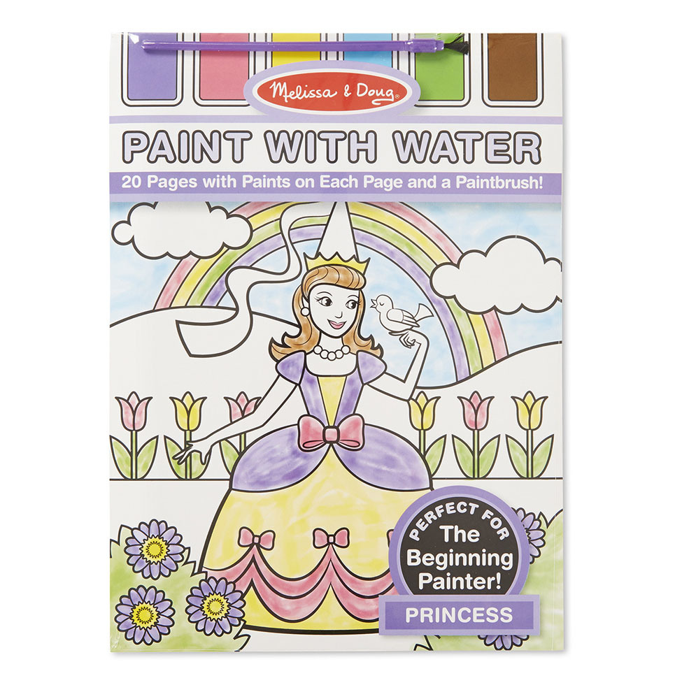 Melissa And Doug Paint with Water Book Princess Kids Travel Toys