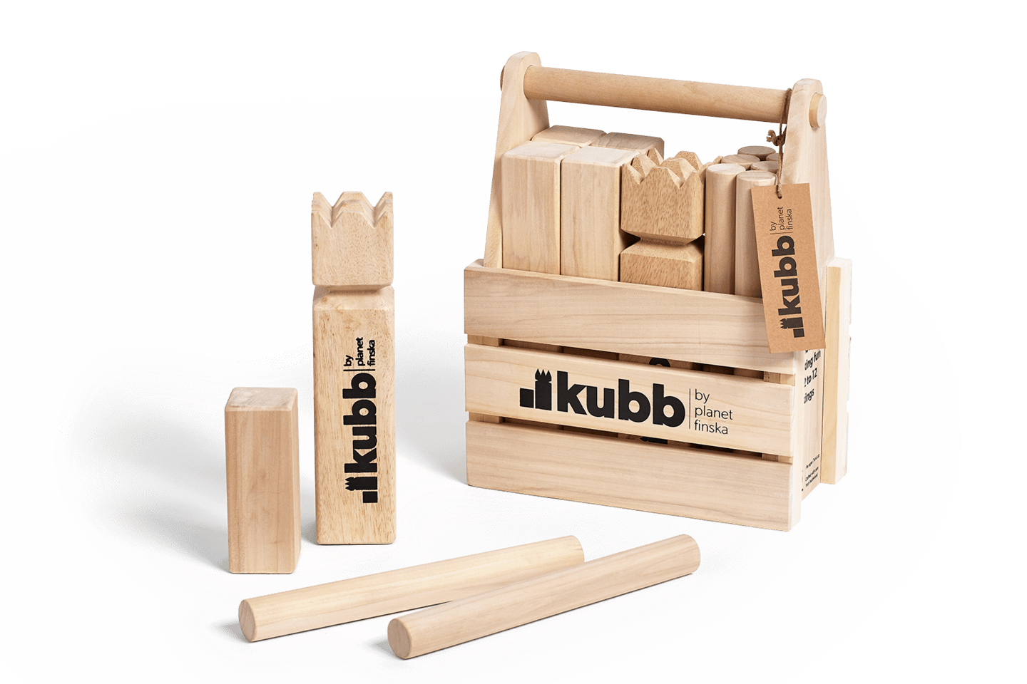 Finska Kubb in Crate Wooden Outdoor Game Noosa Heads
