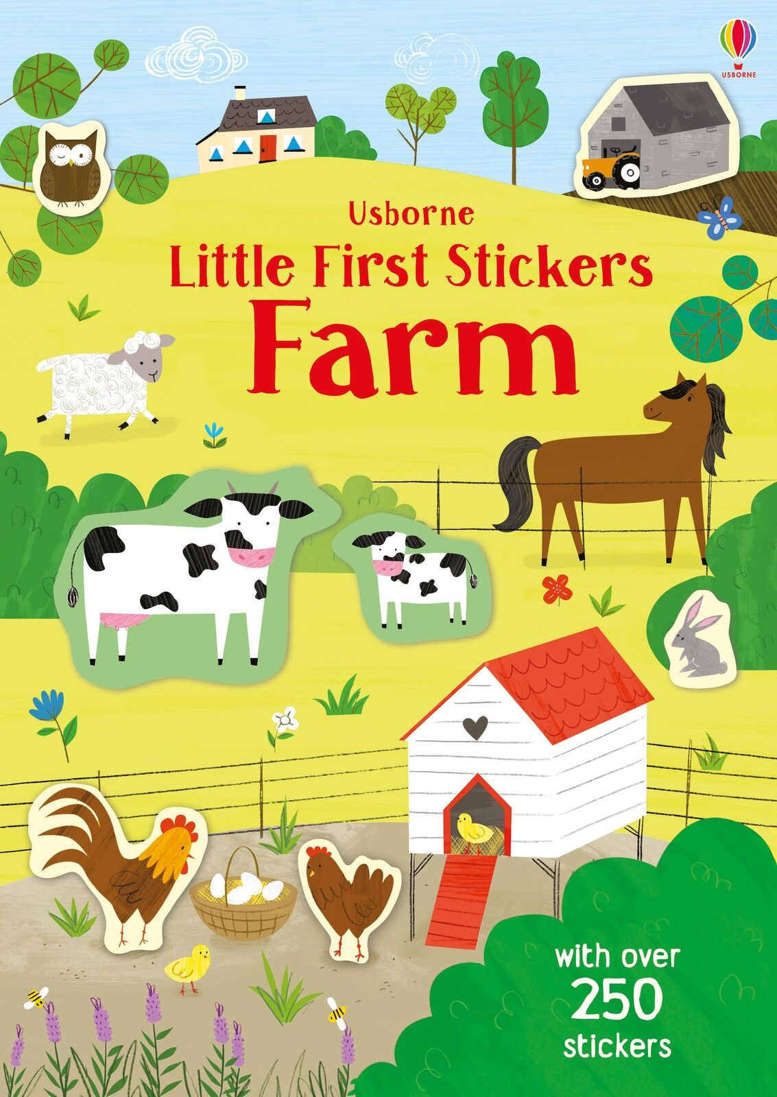 Usborne Little First Stickers Book Farm Rainbow Fun Sticker Activity