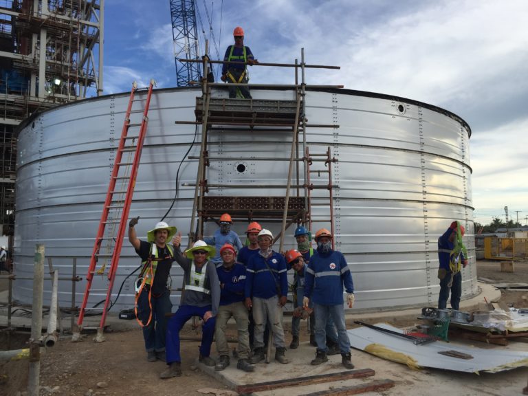Water tank installation in the Philippines 7 Rainbow Reservoirs