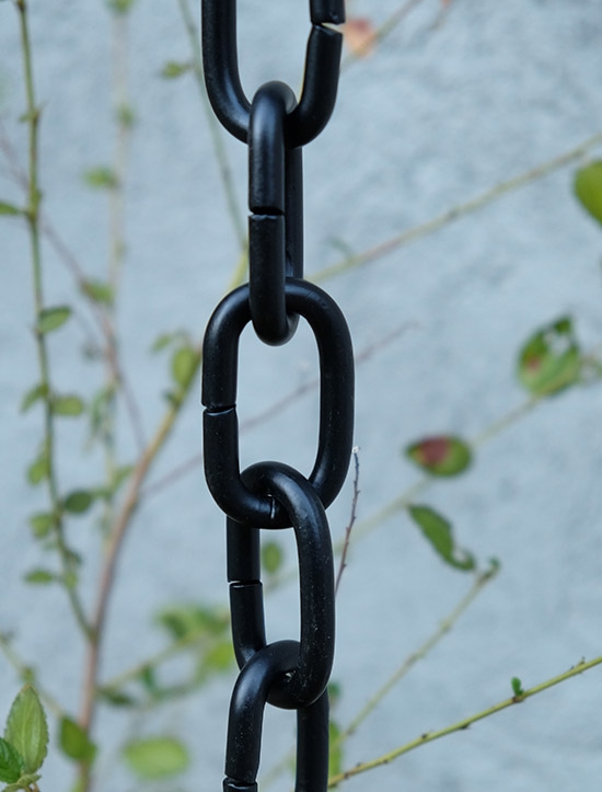 Large Link Aluminum Black Rain Chain Canada