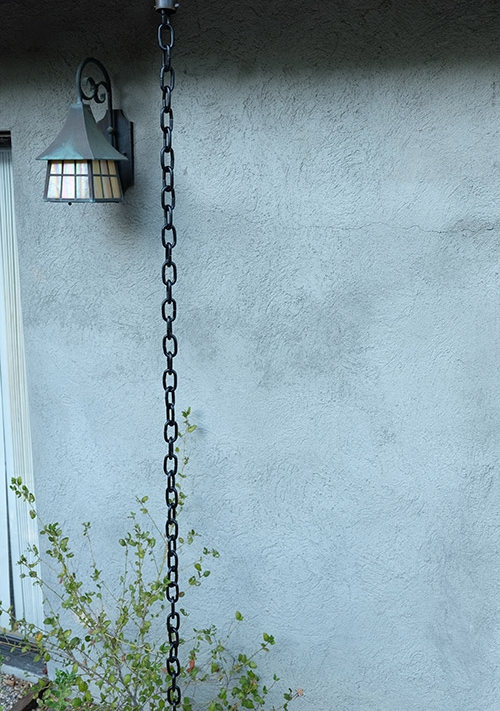 Large Link Aluminum Black Rain Chain Canada