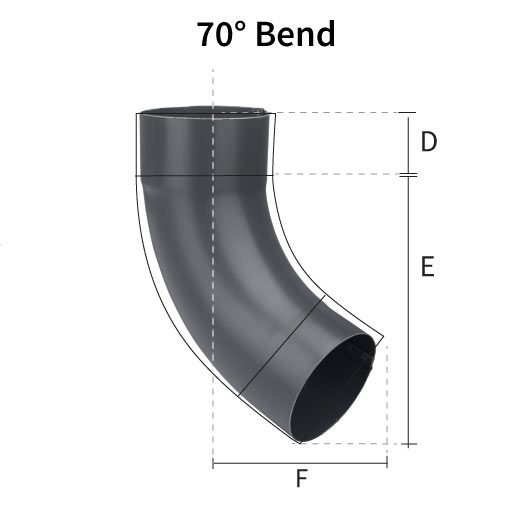 How to create the downpipe offset from a roofline in steel Rainclear