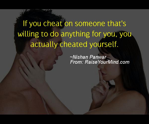 Cheating Verses & Funny Quotes If you cheat on someone