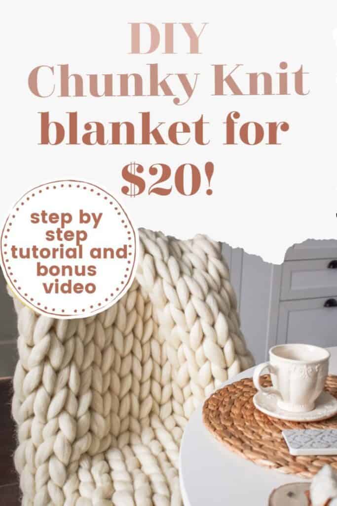 DIY Chunky Knit Blanket Tutorial No Tools Required! (2023) Raising