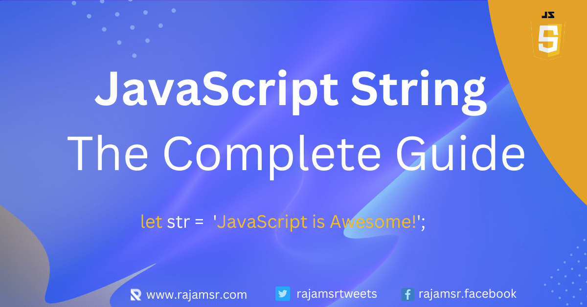 JavaScript String The Complete Guide MSR  Dev Simplified