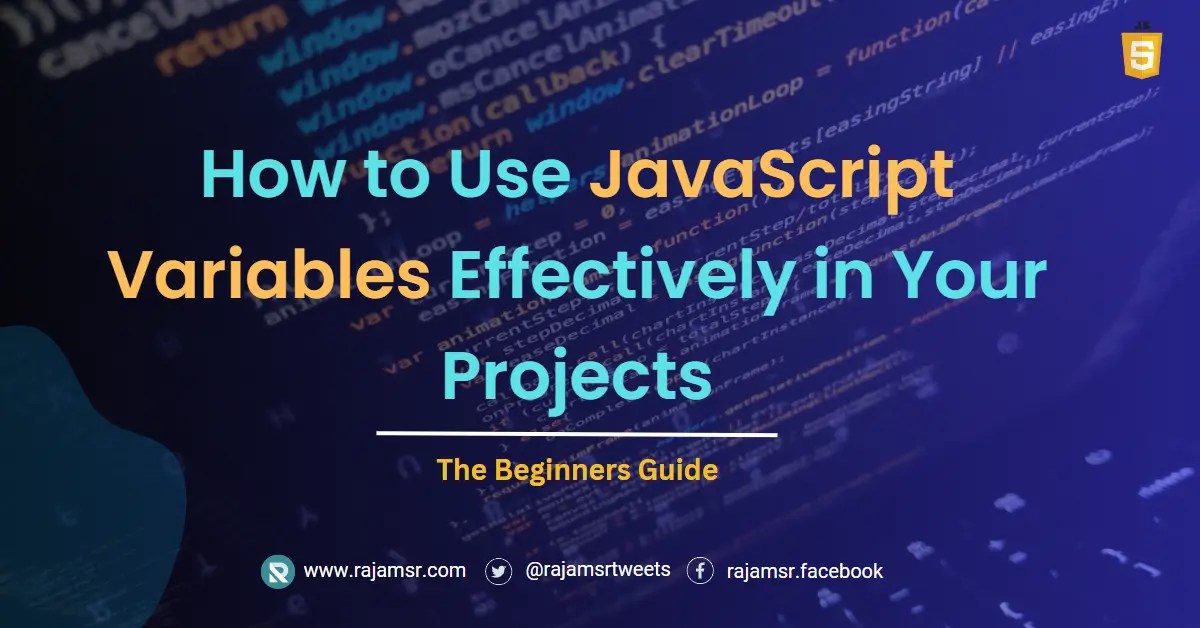 How to Use JavaScript Variables Effectively in Your Projects MSR